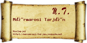 Mármarosi Tarján névjegykártya